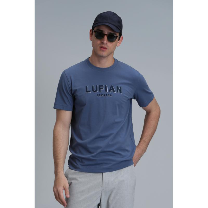 Lufian Gold Erkek T-shirt (111020191) Koyu Mavi