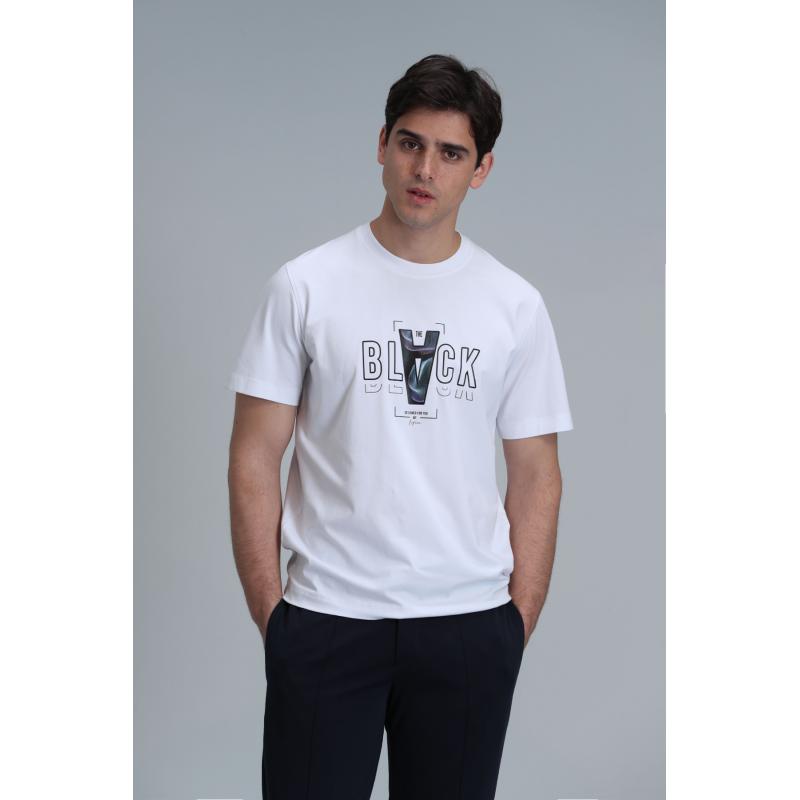 Lufian Adrian Erkek T-shirt (111020199) Beyaz