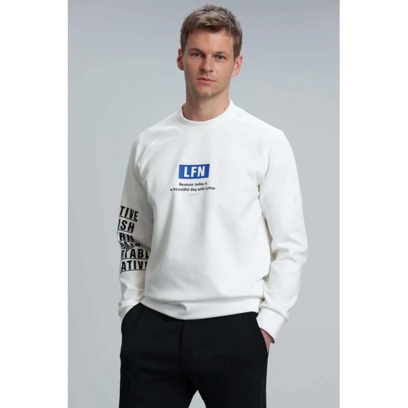 Lufian Maddox Erkek Sweatshirt (112030102) Ekru