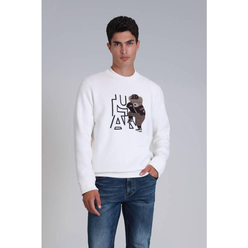 Lufian Pitcher Erkek Sweatshirt (112030138) Beyaz