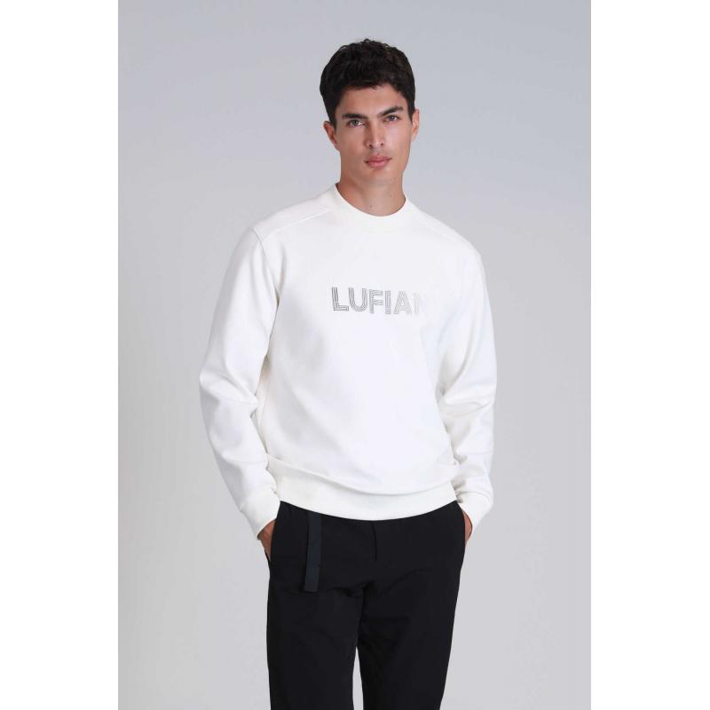 Lufian Luther Erkek Sweatshirt (112030145) Beyaz