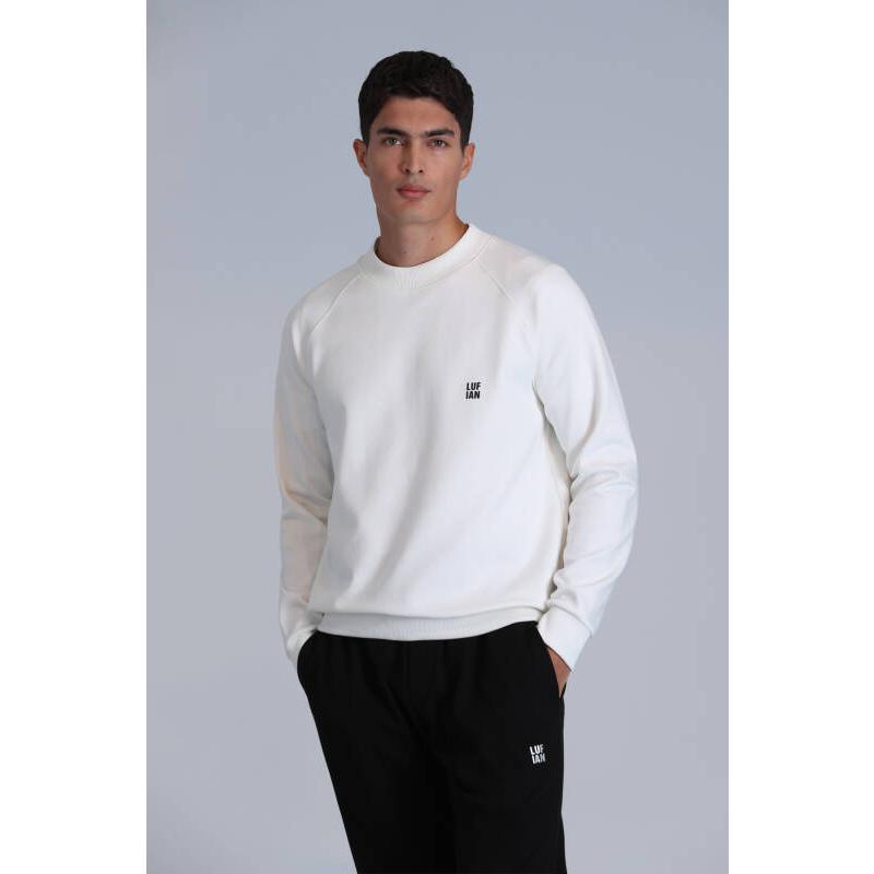 Lufian Grant Erkek Sweatshirt (112030154) Beyaz