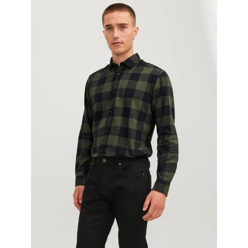 Jack & Jones Jjegingham Twill Erkek Gömlek (12181602) Yeşil