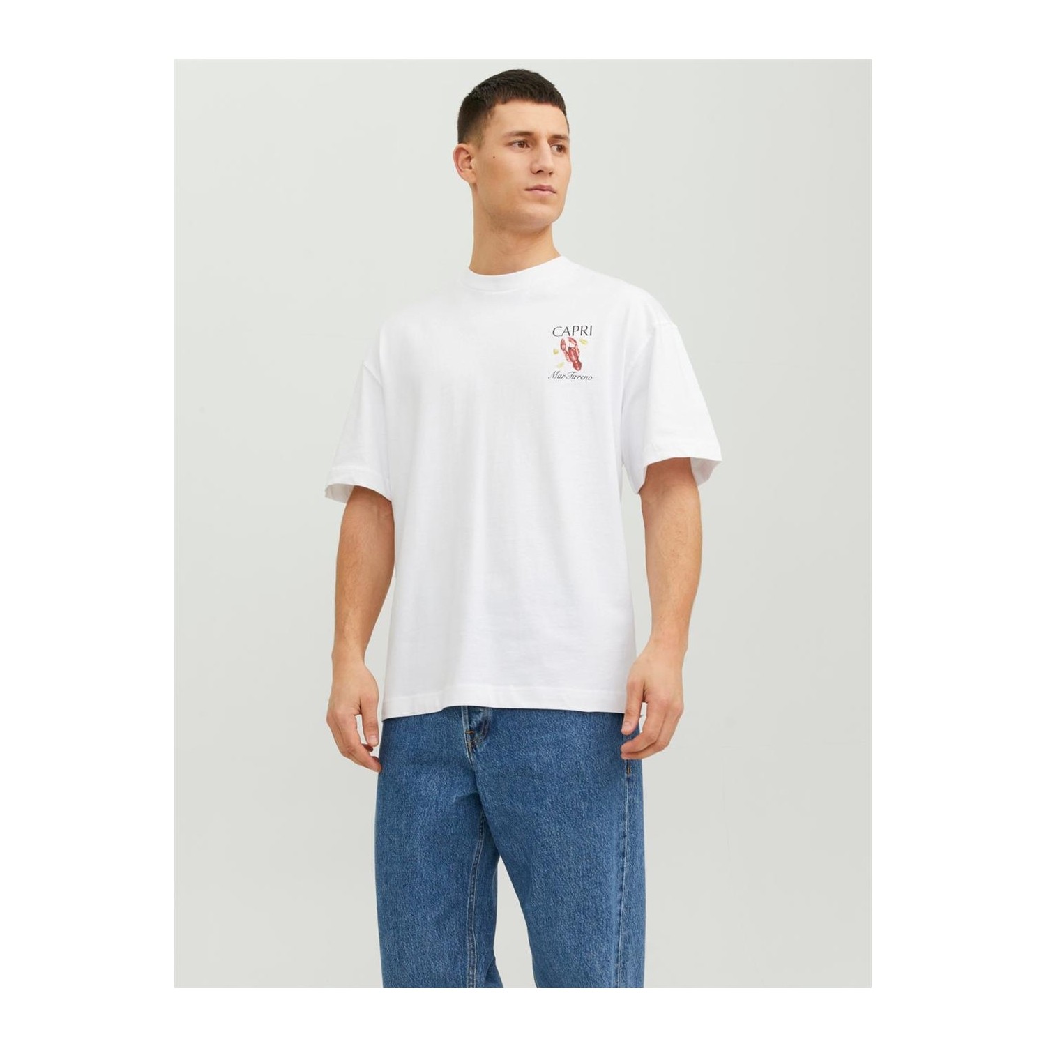 Jack&Jones Jormontecarlo Erkek T-shirt (12241610) Beyaz