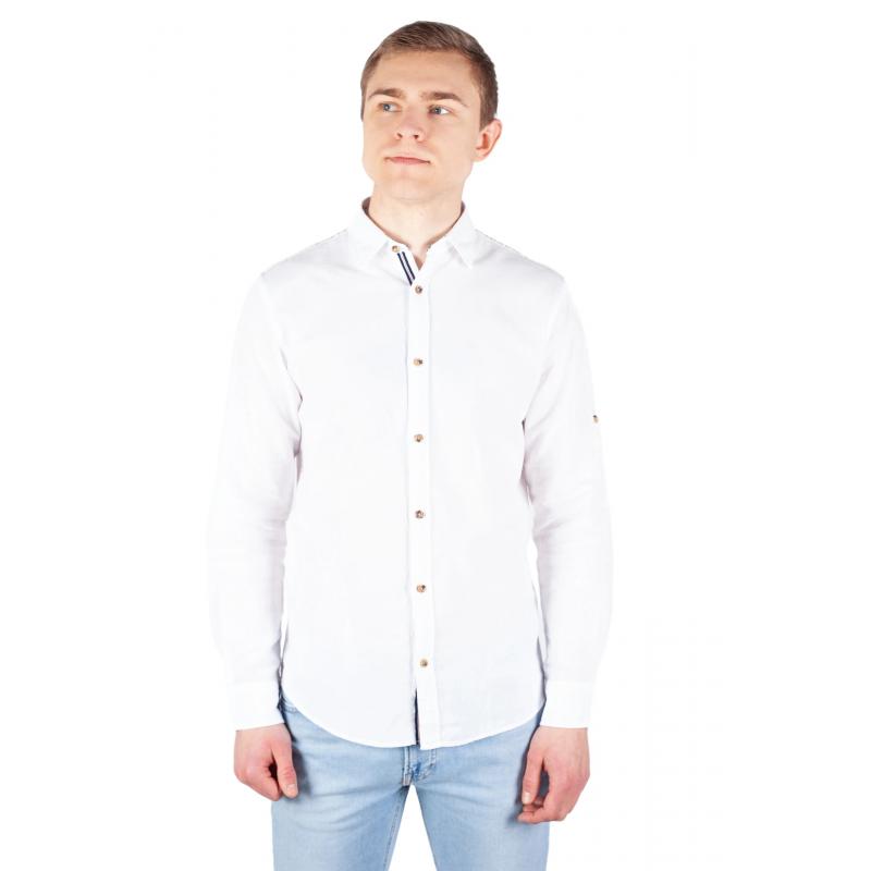 Jack&Jones Jjlinen Blend Detail Erkek Gömlek (12248580) Beyaz