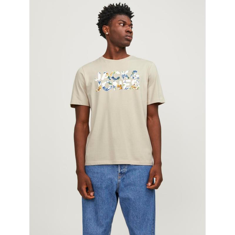 Jack&Jones Jjejeff Corp Logo Tee Ss Erkek T-shirt (12250683) Krem