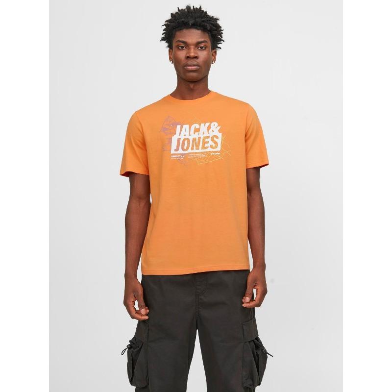 Jack&Jones Jcomap Logo Tee Erkek T-shirt (12252376) Turuncu