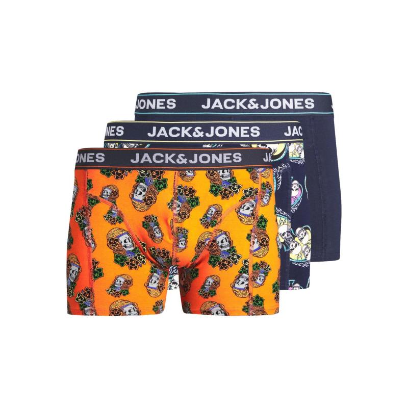 Jack&Jones Jactriple Skull Trunks 3'lü Erkek Boxer (12252541) Lacivert