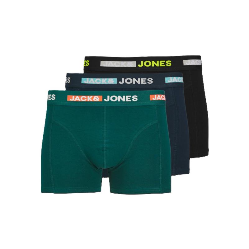 Jack & Jones Jacscott Erkek 3'lü Boxer (12260058) Çok Renkli