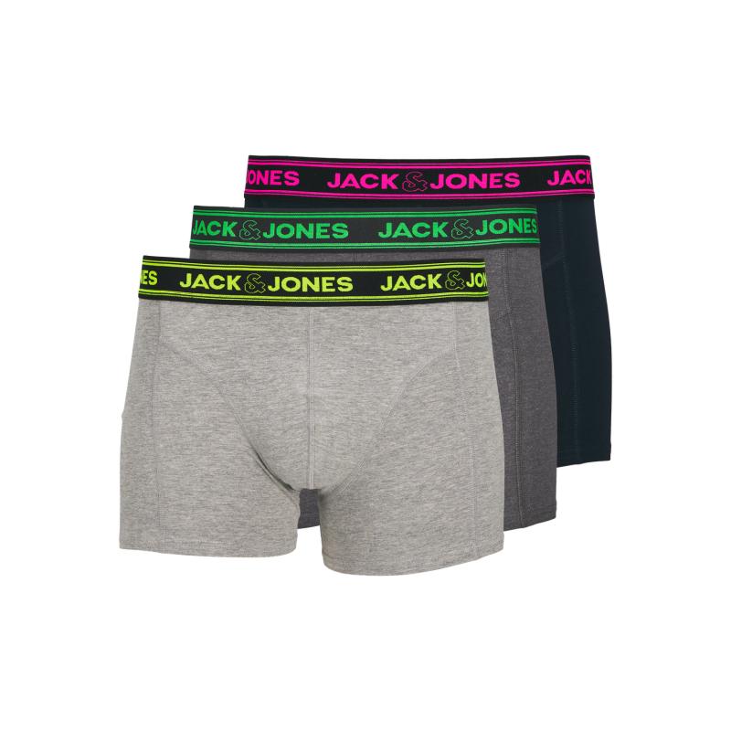 Jack & Jones Jacethan Solid Erkek 3'lü Boxer (12260072) Çok Renkli