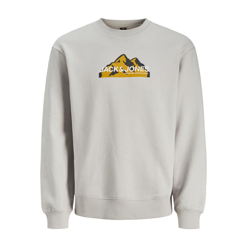 Jack & Jones Jcomountain Logo Erkek Sweatshirt (12262094) Gri