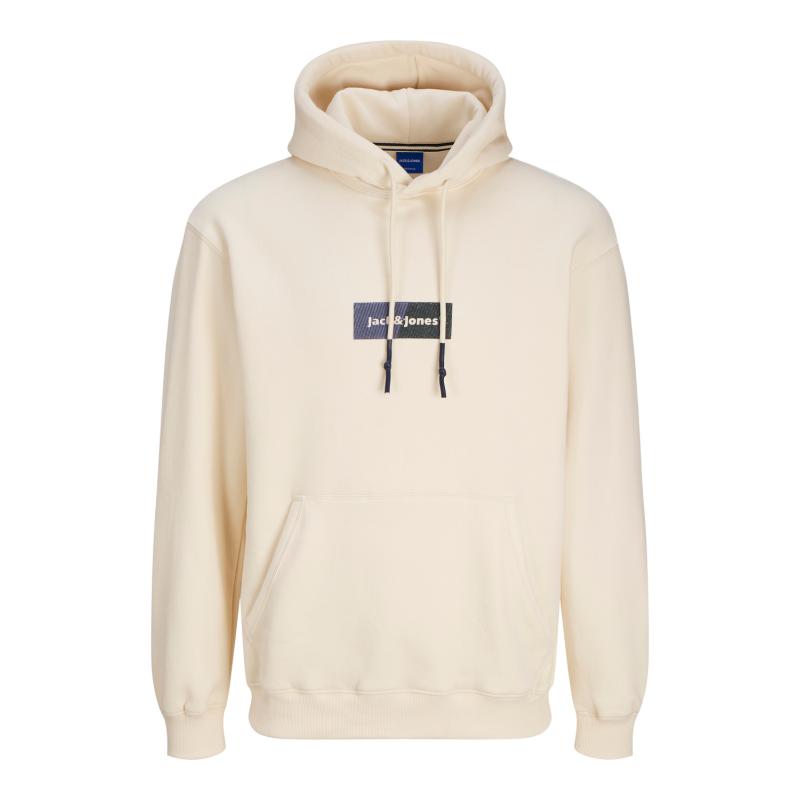 Jack & Jones Jorbronx Rectangle Erkek Sweatshirt (12262428) Krem