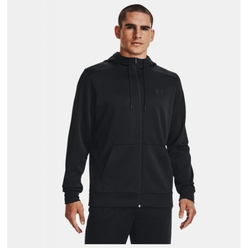 Under Armour UA Armour Fleece Erkek Fermuarlı Sweatshirt (1373357-001) Siyah