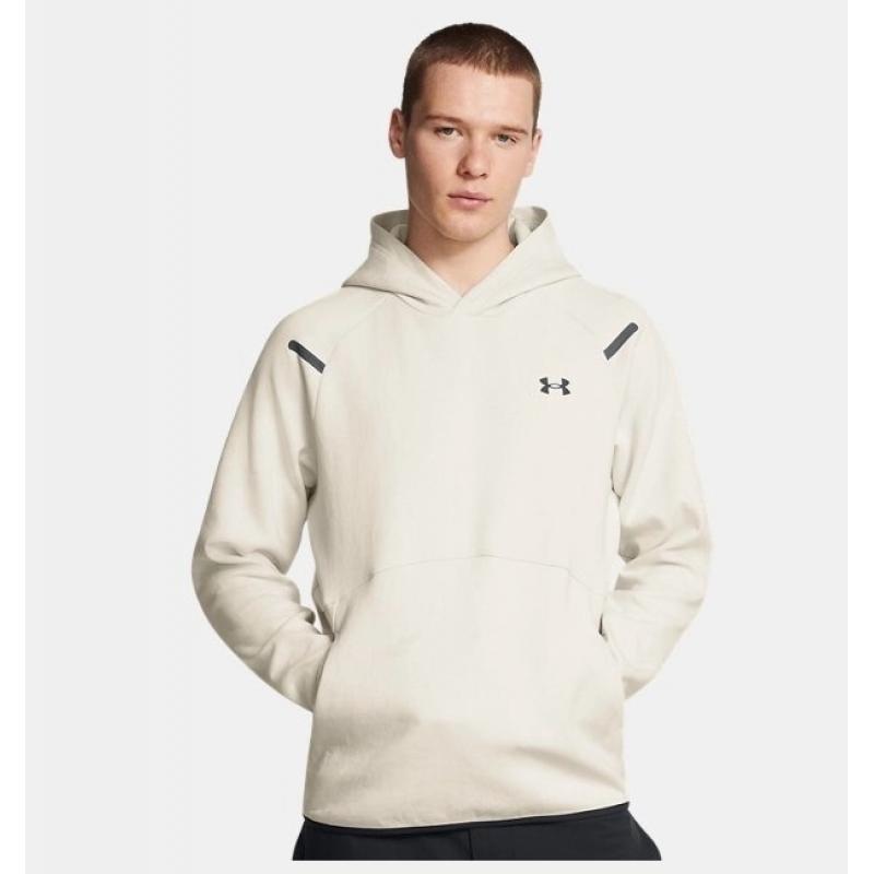 Under Armour Ua Unstoppable  Fleece Erkek Sweatshirt (1389350-110) Beyaz