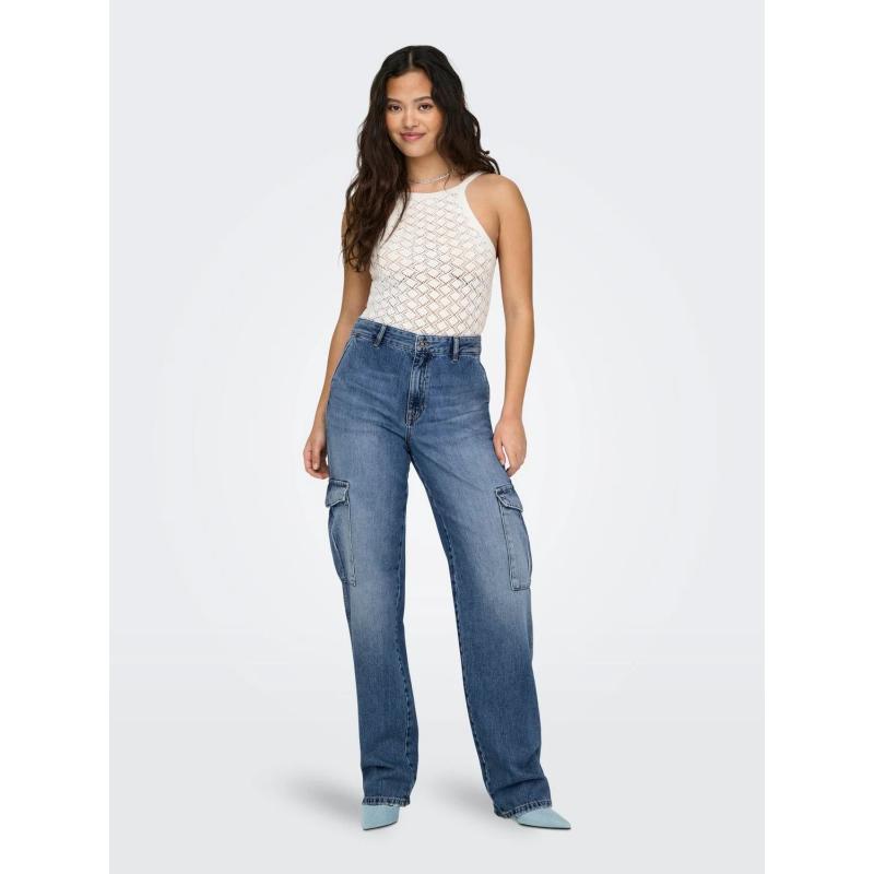 Only Onljune High Waisted Kadın Denim Pantolon (15315740) Mavi