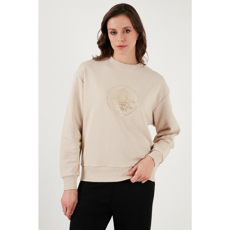 Fashion Friends Kadın Sweatshirt (24K0108K1) Bej