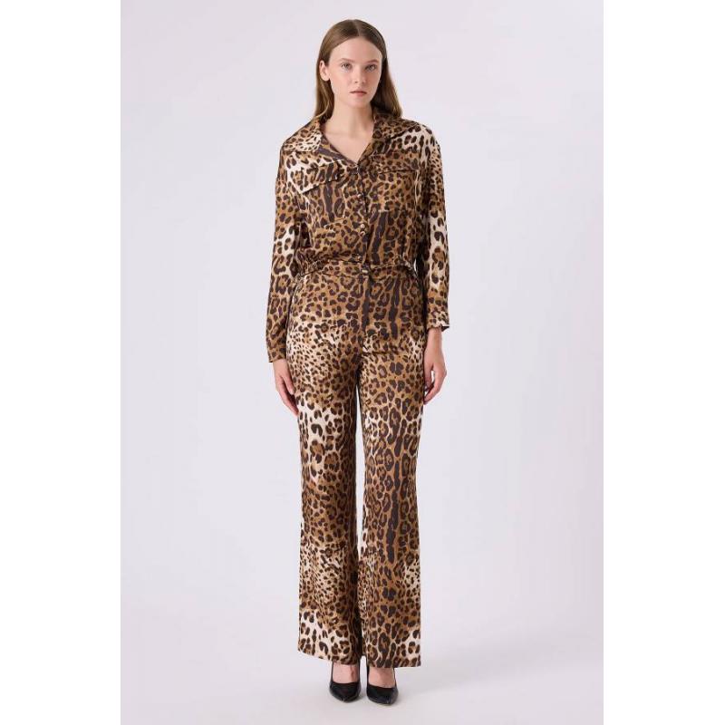 Fever Leopar Desenli Dökümlü Pantolon 342112027 (342112027) LEOPAR