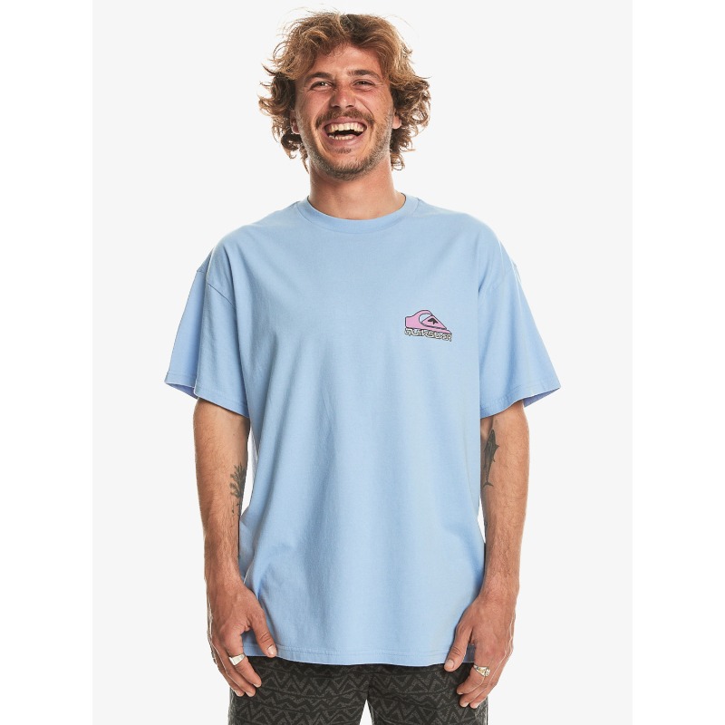 Quiksilver Take Us Back Logo Erkek T-shirt (EQYZT07654) Açık Mavi