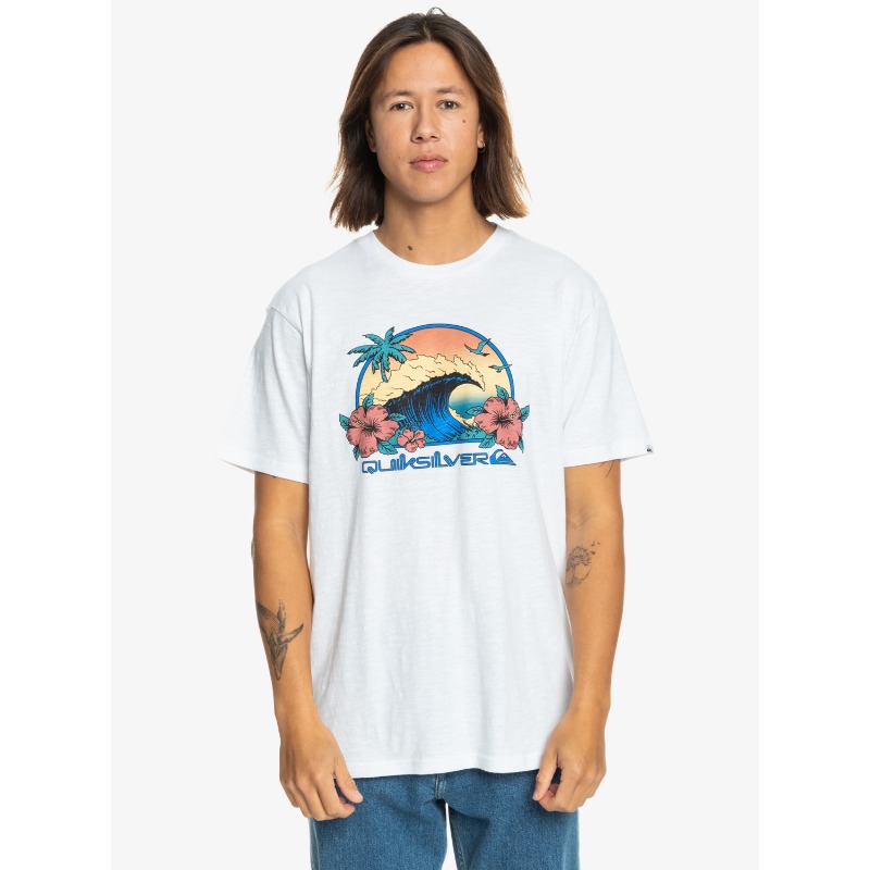 Quiksilver Riding Today Ss Erkek T-shirt (EQYZT07676) Beyaz