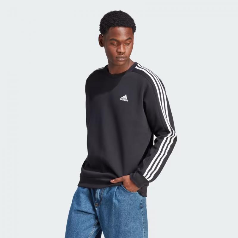 Adidas 3S Fl Erkek Sweatshirt (IB4027) Siyah