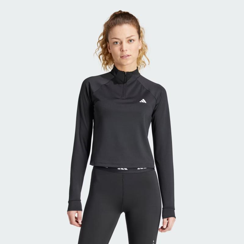 Adidas Tr-Es 1/4Zip Kadın Fermuarlı Sweatshirt IS4028 (IS4028) Siyah