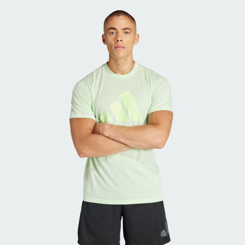 Adidas Train Essentials Feel Ready Logo Erkek T-shirt (IT5416) Yeşil