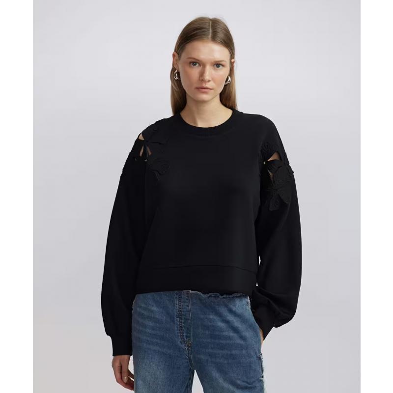 İpekyol Kadın Sweatshirt (IW6240091019) Siyah