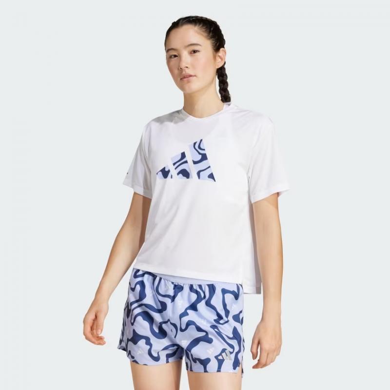 Adidas Run It Brand Love Kadın T-shirt JD2349 (JD2349) Beyaz