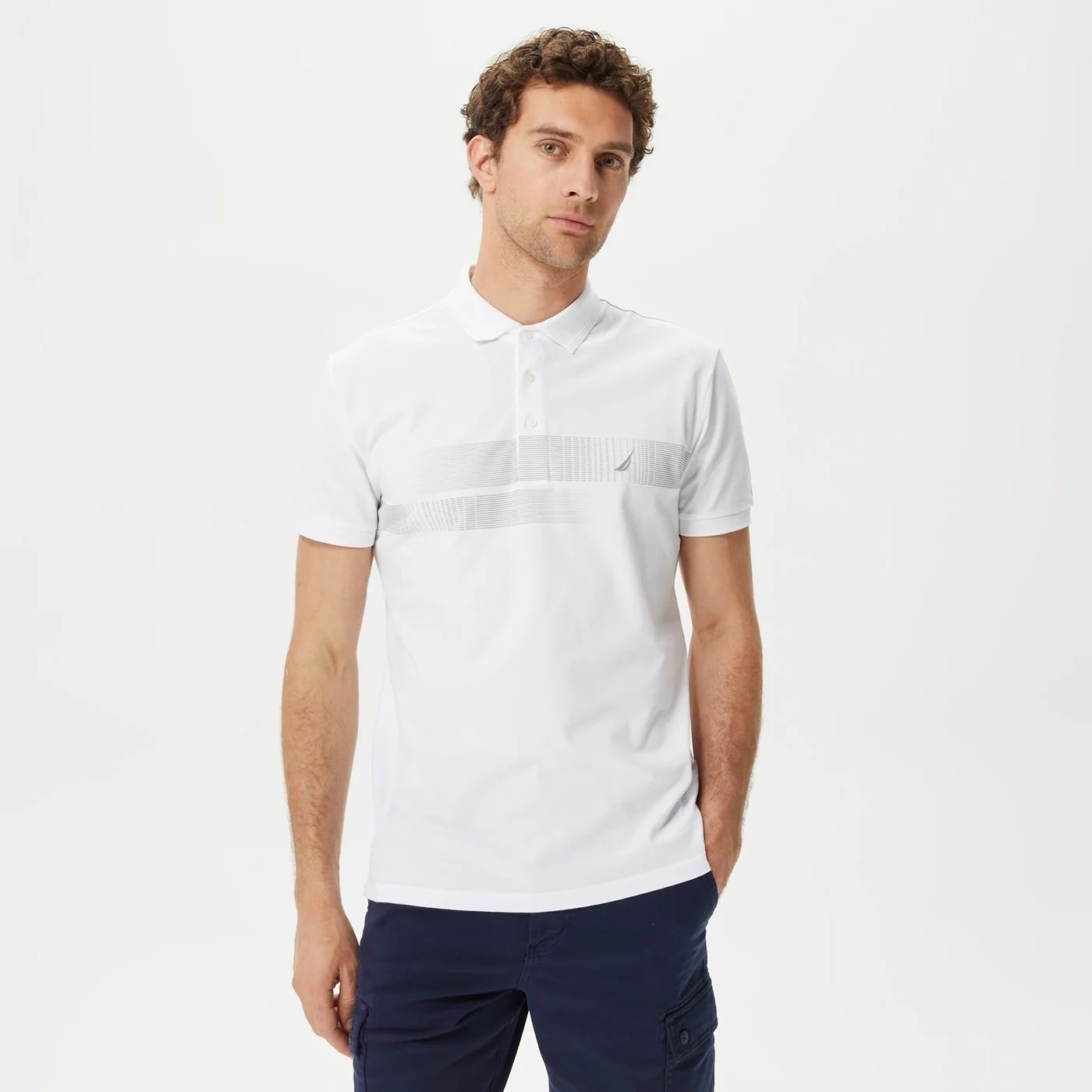 Nautica Erkek Polo Yaka T-shirt (K35431T) Beyaz