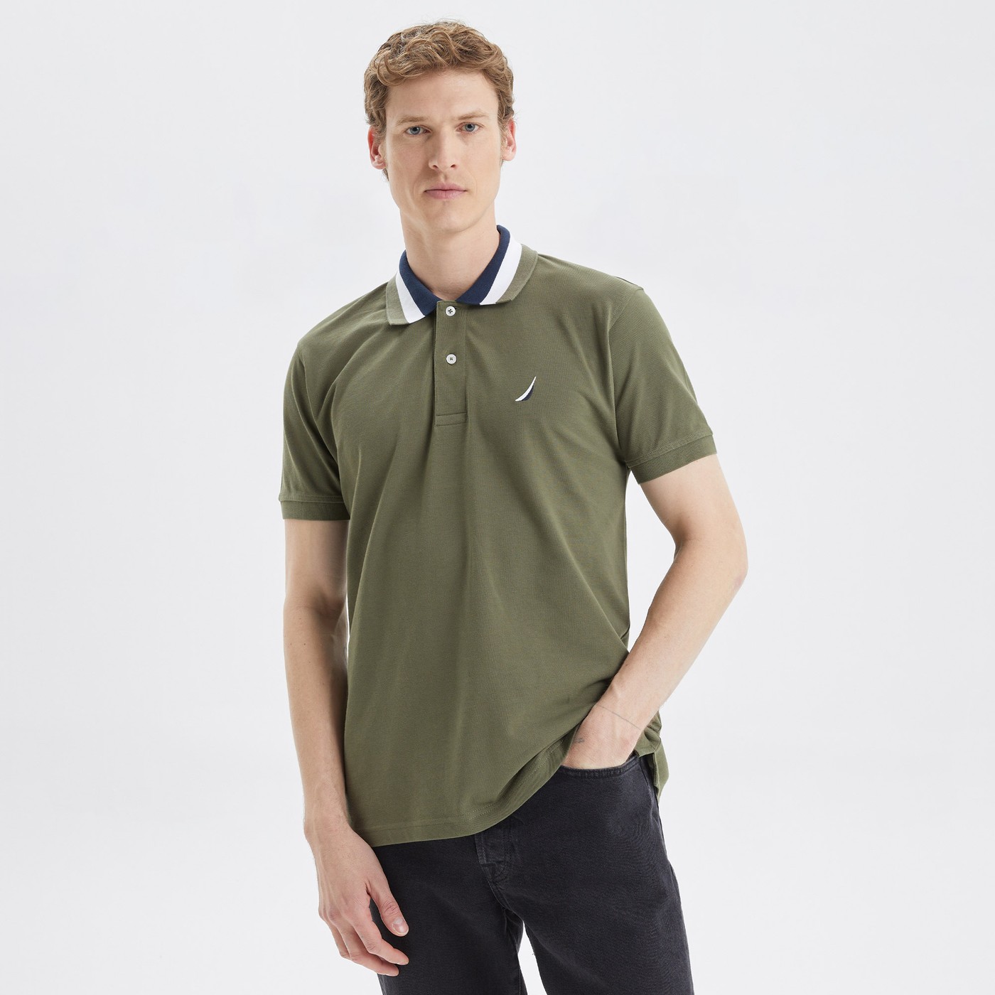 Nautica Erkek T-shirt (K35509T) Haki