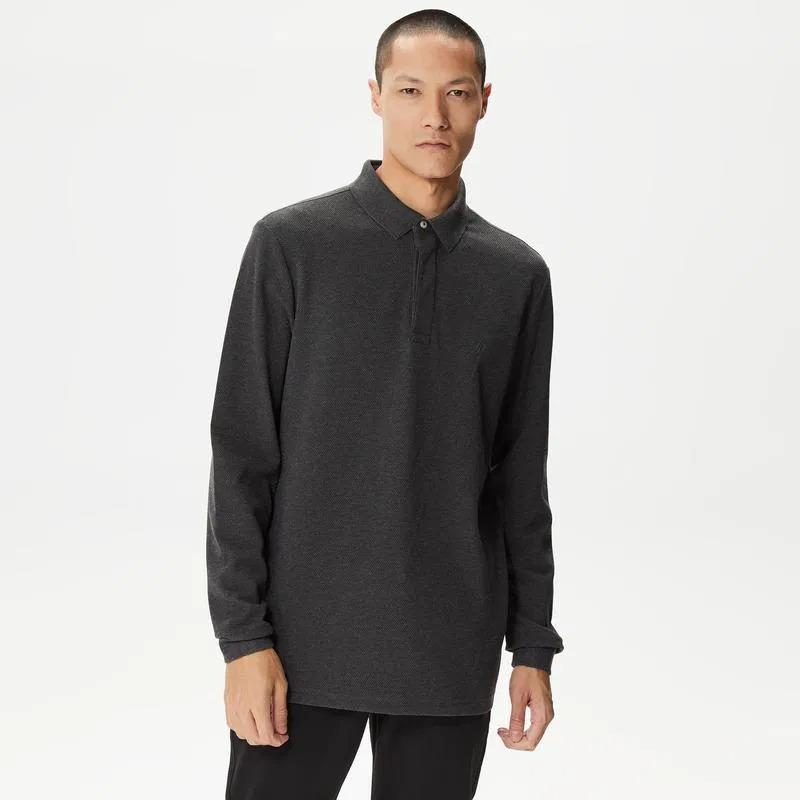 Nautica Erkek Polo Yaka Sweatshirt (K37015T) Gri