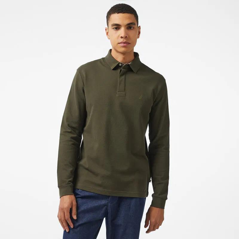 Nautica Erkek Polo Yaka Sweatshirt (K37015T) Yeşil