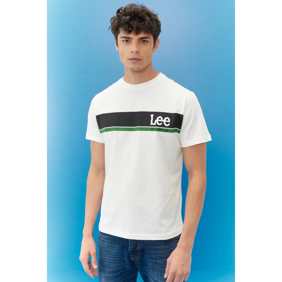 Lee Logo Erkek T-shirt (L211918102) Beyaz