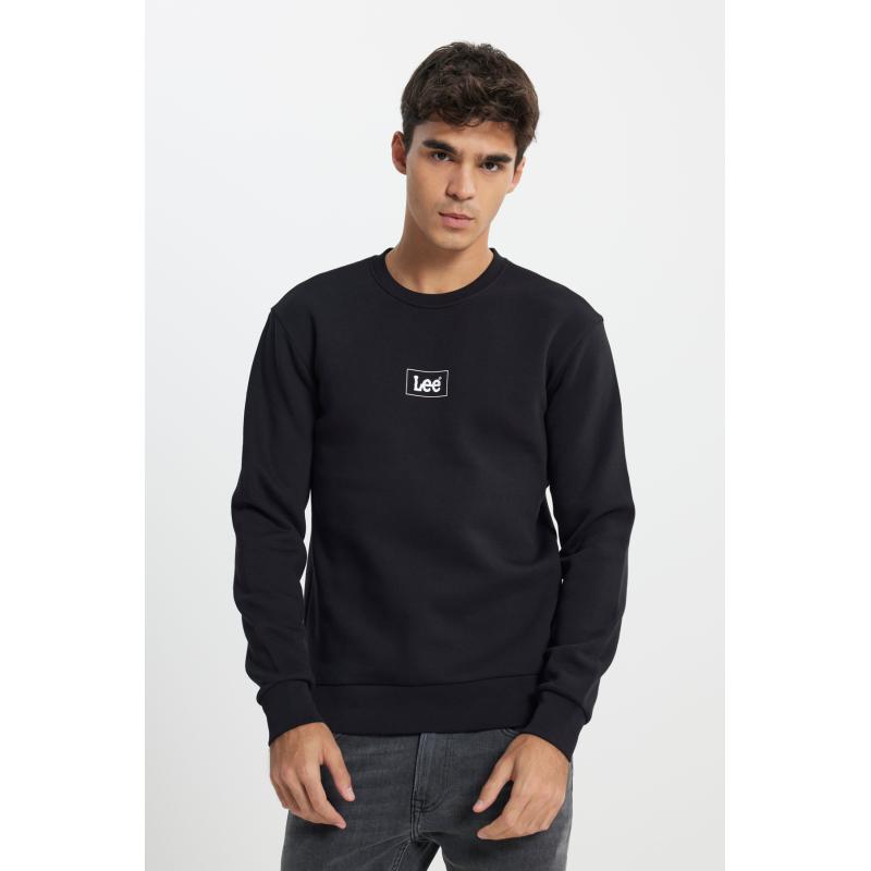 Lee Mid Logo Baskılı Erkek Sweatshirt L212299001 (L212299001) Siyah