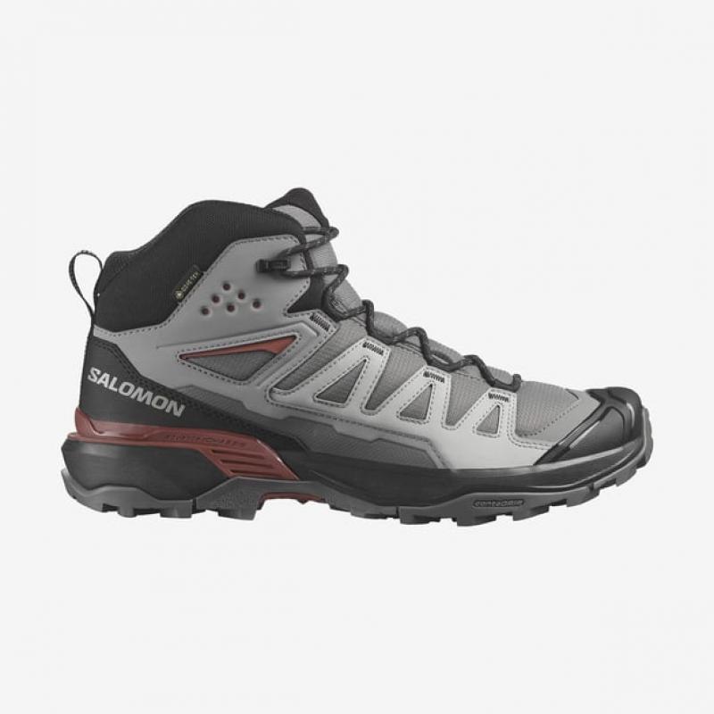 Salomon X Ultra 360 Mid Gore-tex Erkek Outdoor Bot (L47447800) Pewter/Black/Burnt Henna