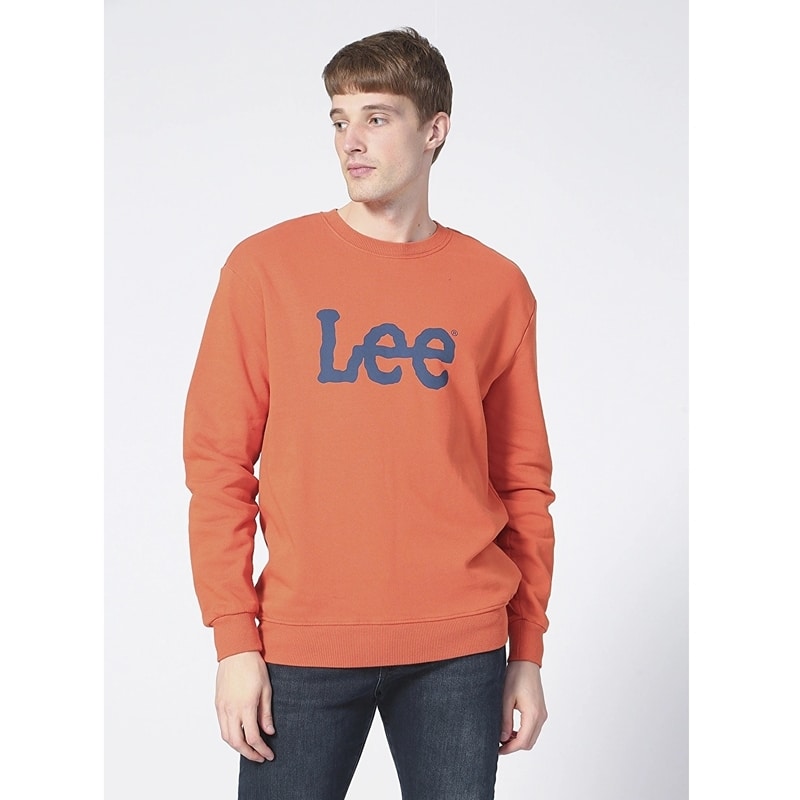 Lee Bisiklet Yaka Turuncu Erkek Sweatshirt (L80XTJBH) Turuncu