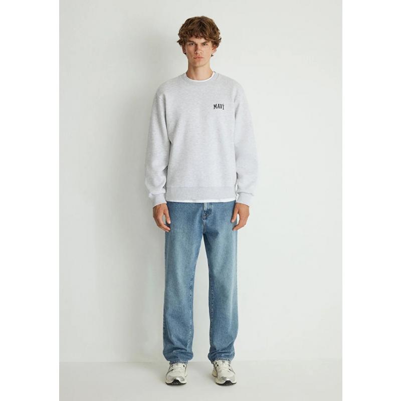 Mavi Mavi Baskılı Erkek Sweatshirt (M0611716-85438) Gri