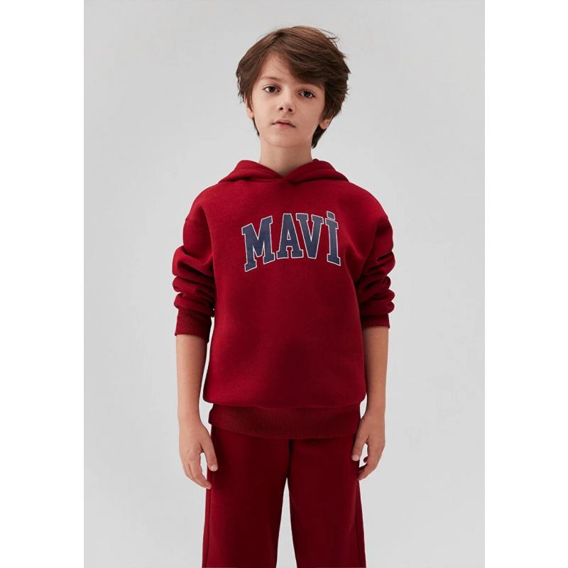 Mavi Baskılı Erkek Çocuk Sweatshirt (M6610110-70392) Bordo