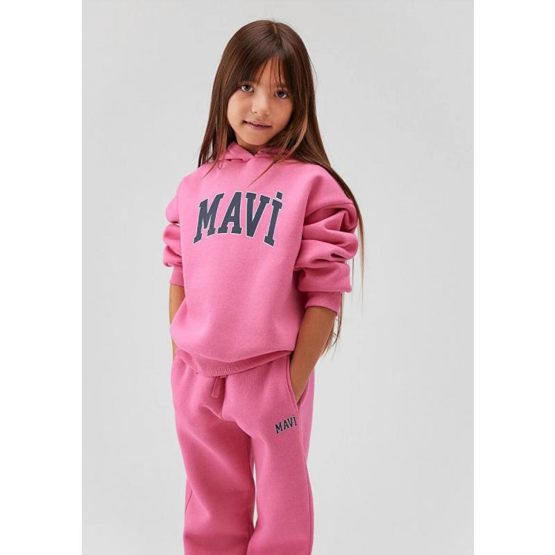 Mavi Logo Baskılı Kız Çocuk Sweatshirt (M7610035-70982) Pembe