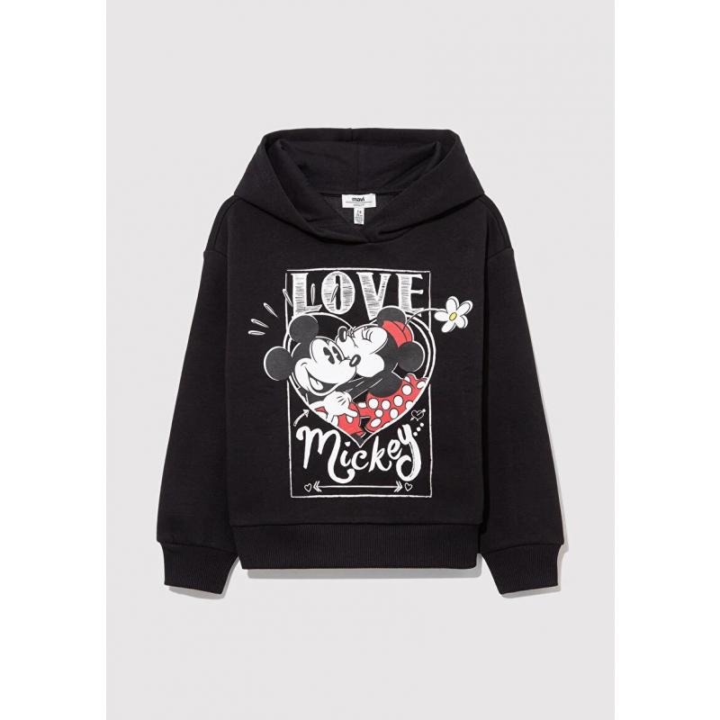 Mavi Minnie Mouse Baskılı Kız Çocuk Sweatshirt (M7S10082-900) Siyah