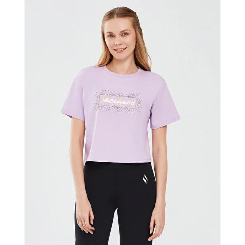 Skechers Graphic Kadın T-shirt (S221460-505) Lila