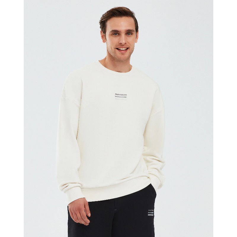 Skechers Essential Crew Neck Erkek Sweatshirt (S232234-102) Ekru