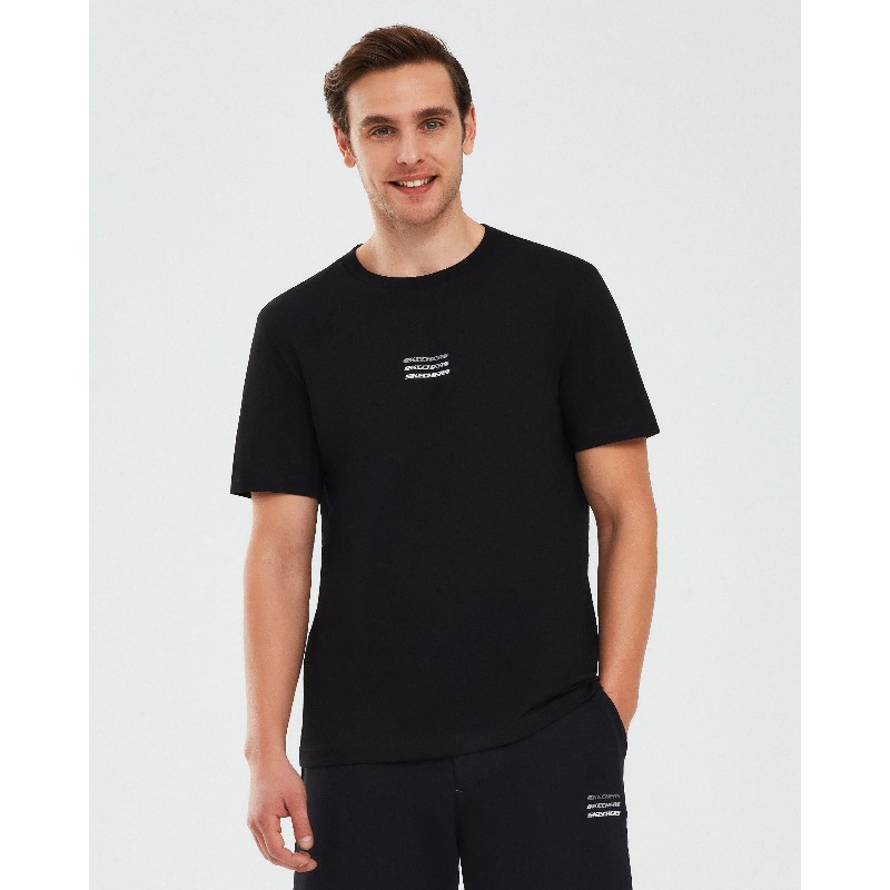 Skechers Essential Short Sleeve Erkek T-shirt (S241007-001) Siyah