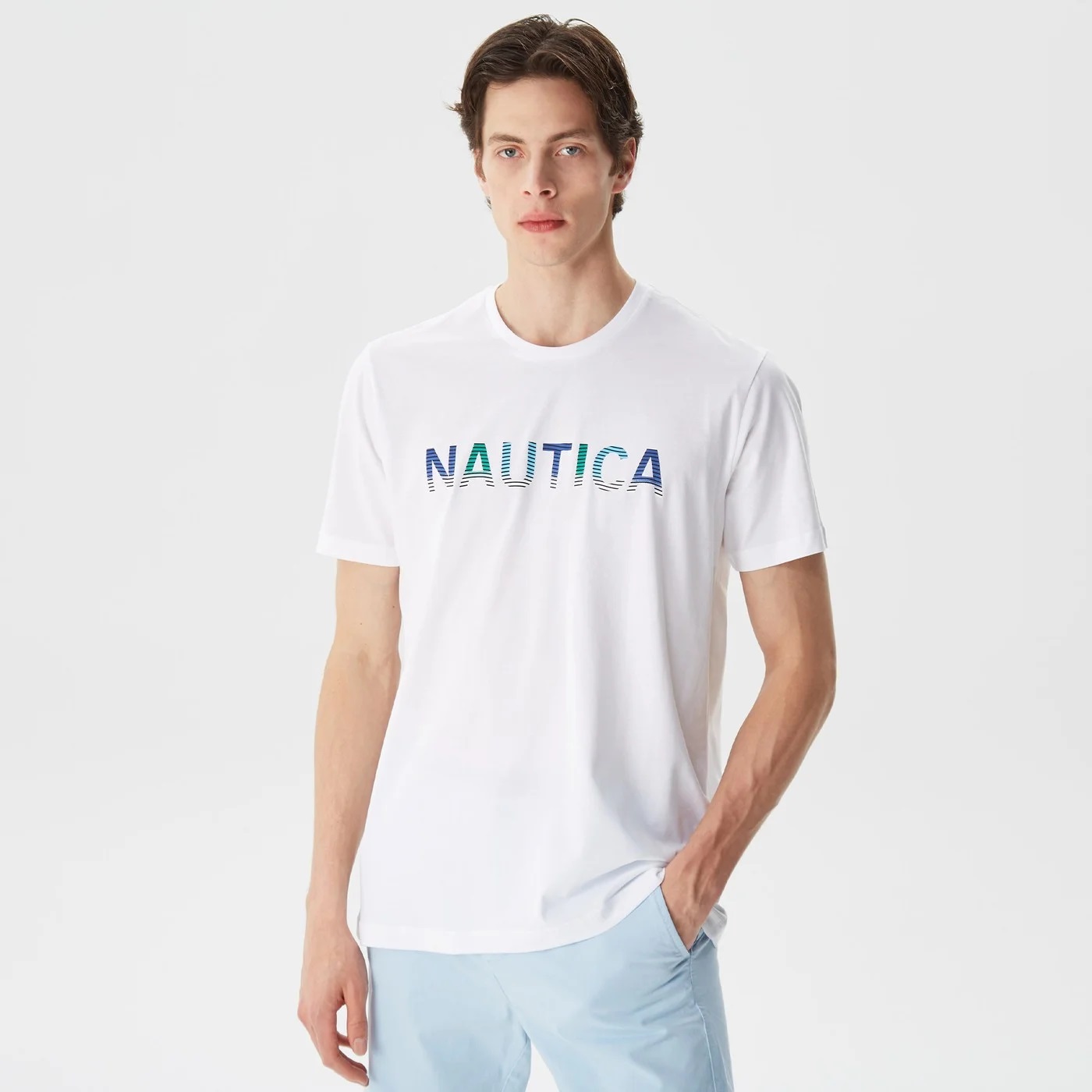 Nautica Erkek T-shirt (V35506T) Beyaz