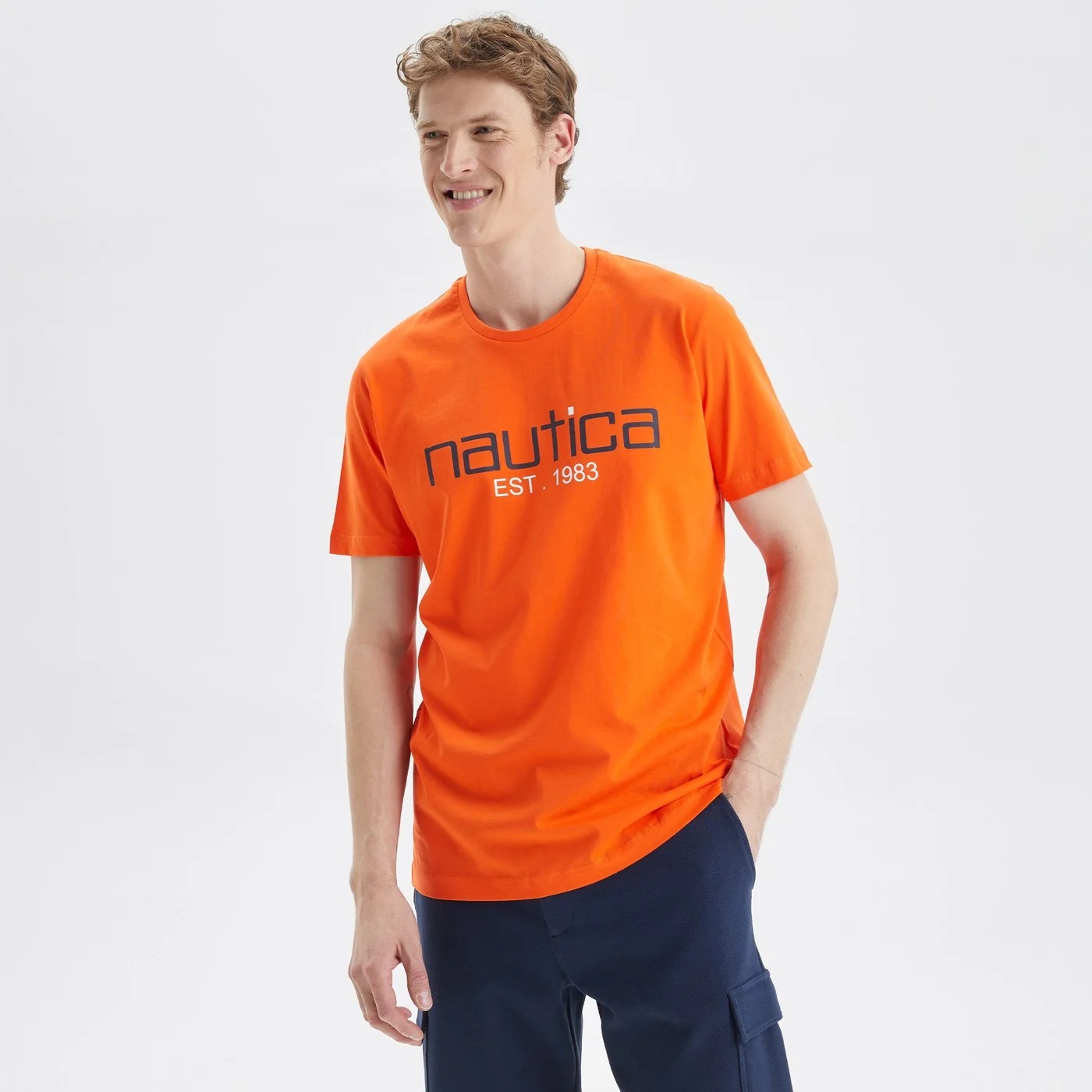 Nautica Erkek T-shirt (V35527T) Turuncu