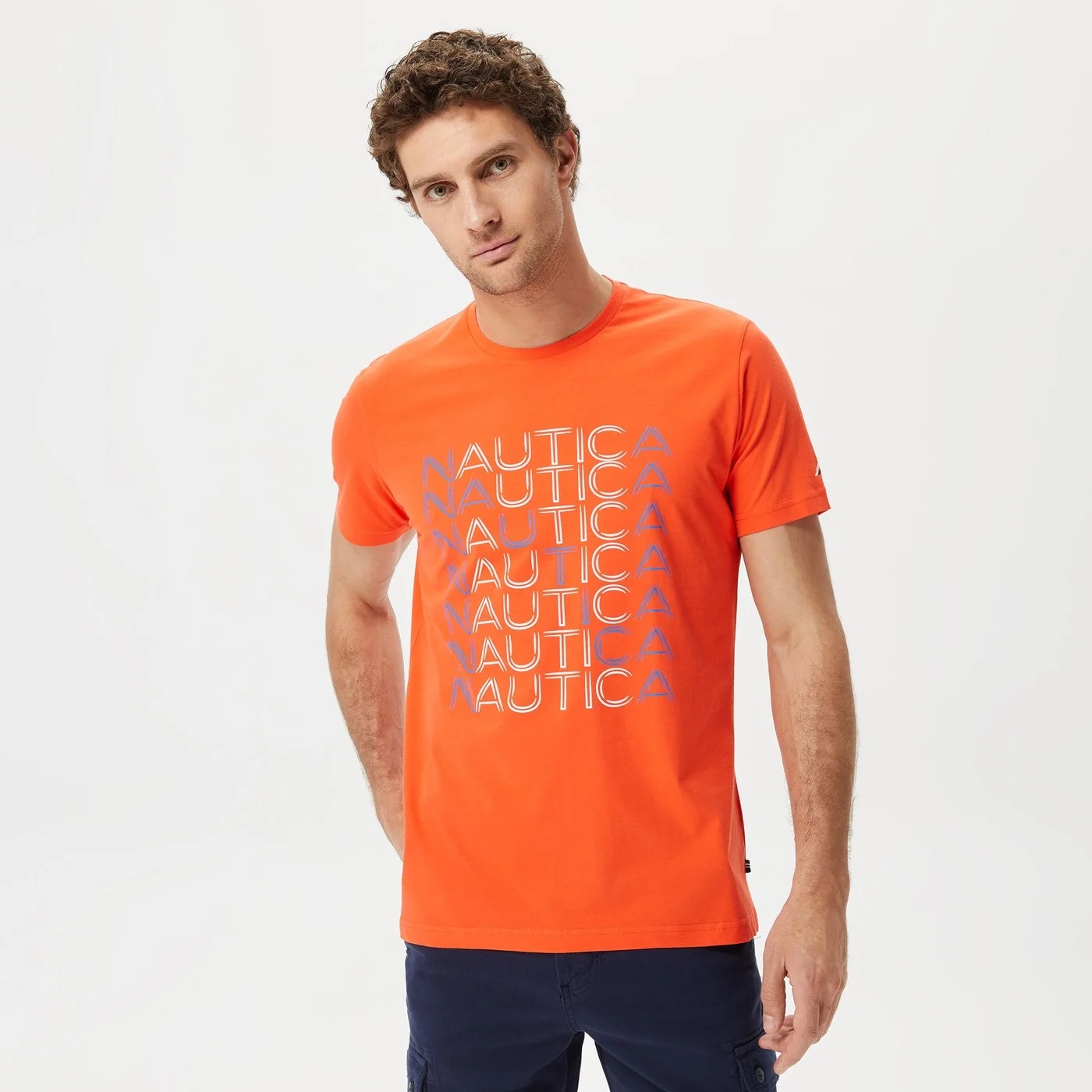 Nautica Erkek T-shirt (V35528T) Turuncu