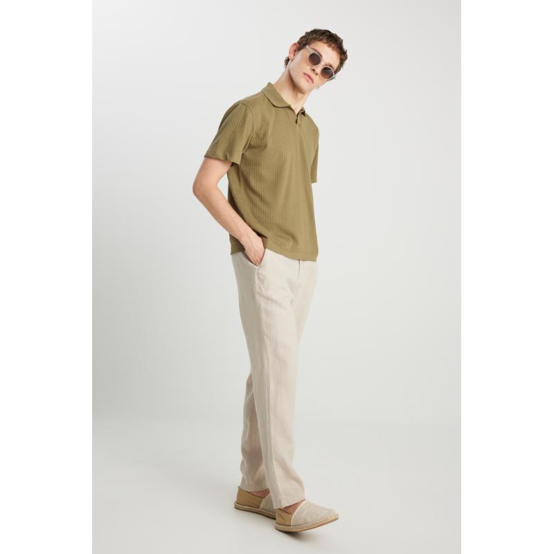 Wrangler Chino Erkek Keten Pantolon W2510479614 (W2510479614) Bej