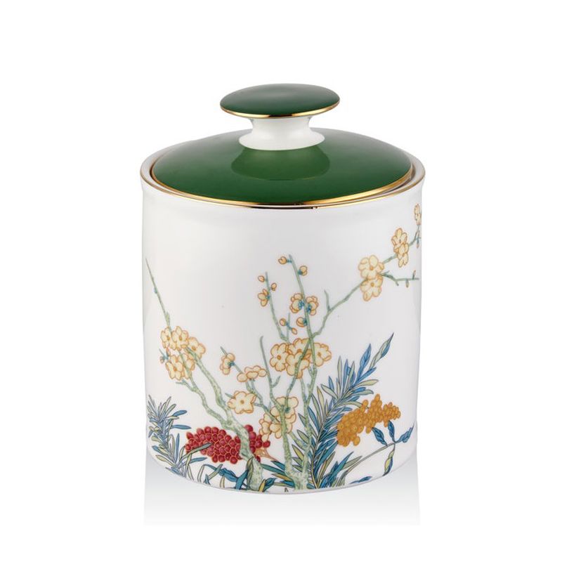 Lamedore 1LIN-CA011L Kavanoz Blossoms Large Canister With Lid 12,5x16,5 cm 