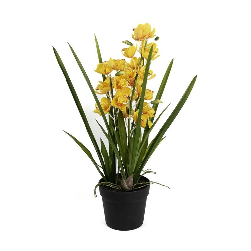 Mikasa Moor P282.356569 Sarı Yapay Simbidyum Orkide 58cm 